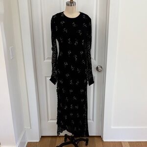 Tibi Elegant Black Floral Dress